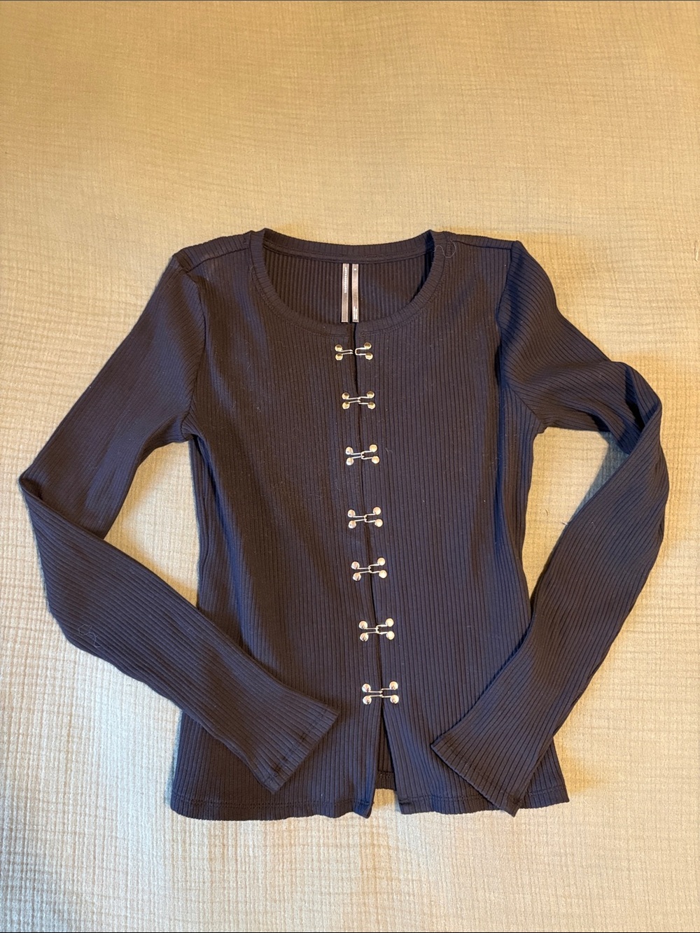 Anthropologie Sweater with Metal Clasps